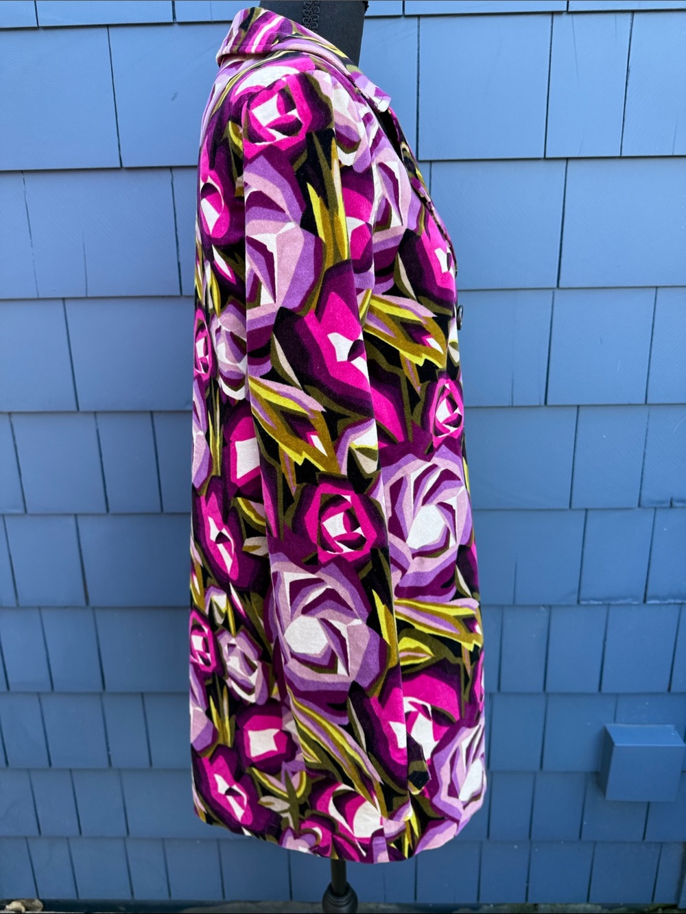 Missoni for Target Purple Pink Floral Double-Breasted Coat XL - Picture 5 of 11